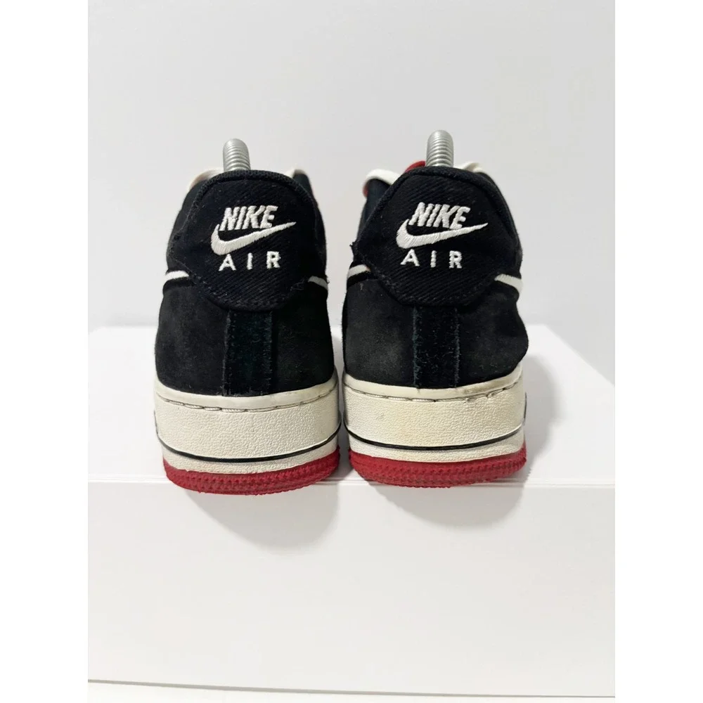 Nike Air Force 1 LV8 1GS Low Kids 6.5Y Mystic Red Black Suede Leather Sneaker